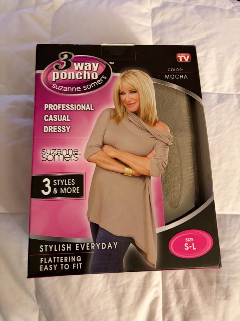 As Seen On TV Suzanne Somers 3-Way Poncho Wrap in Mocha